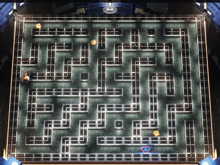 The 1940s maze in steel and teal