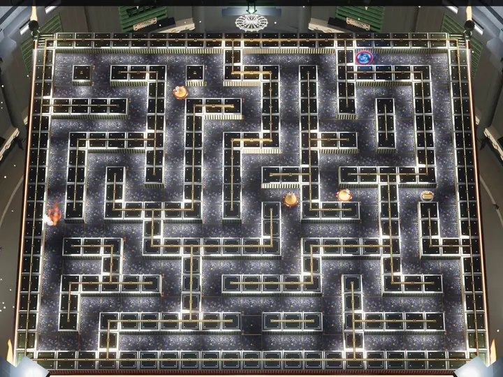 The 2000s maze in steel blue