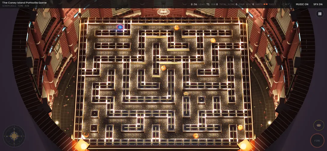 Autumn 1987: a warm maze in a brick hall